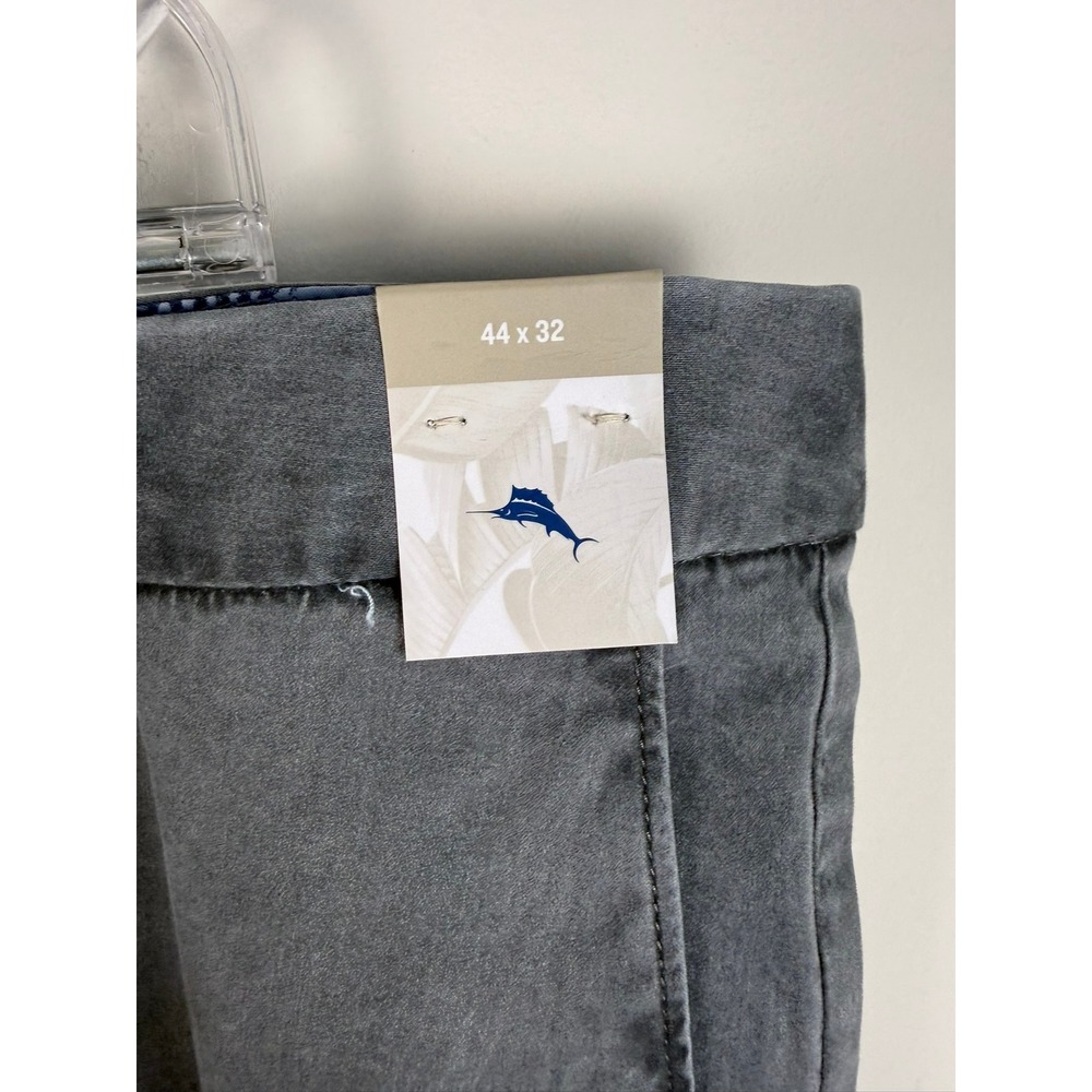 Tommy Bahama Boracay Flat Front Pants Mens 44x32 Fog Grey Chino T115496 NEW - Picture 2 of 5